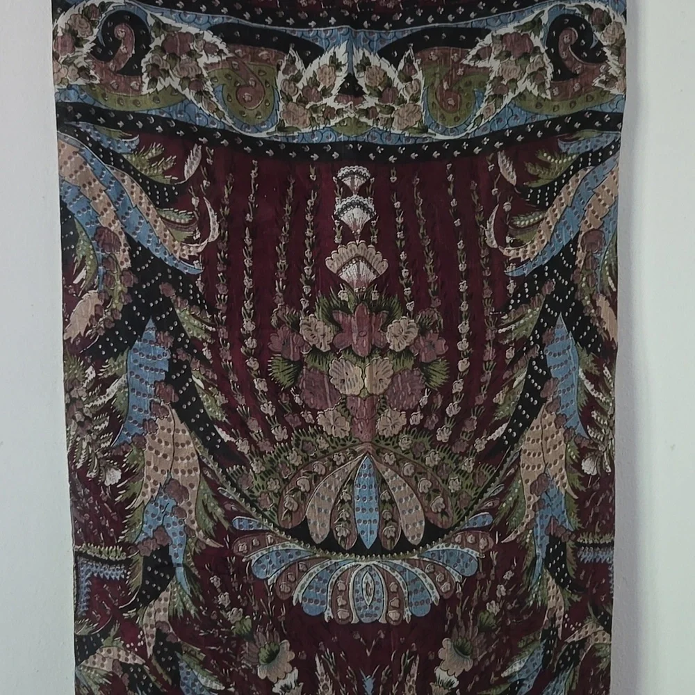 VINTAGE Oversized Indian Silk Shawl Scarf